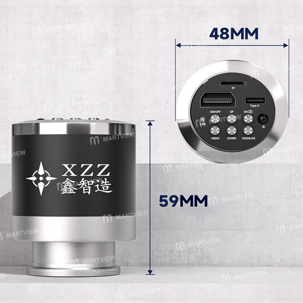 xzz hdmi-type-c-dual-interface-48mp-4k-hd-microscope-industrial-camera-6