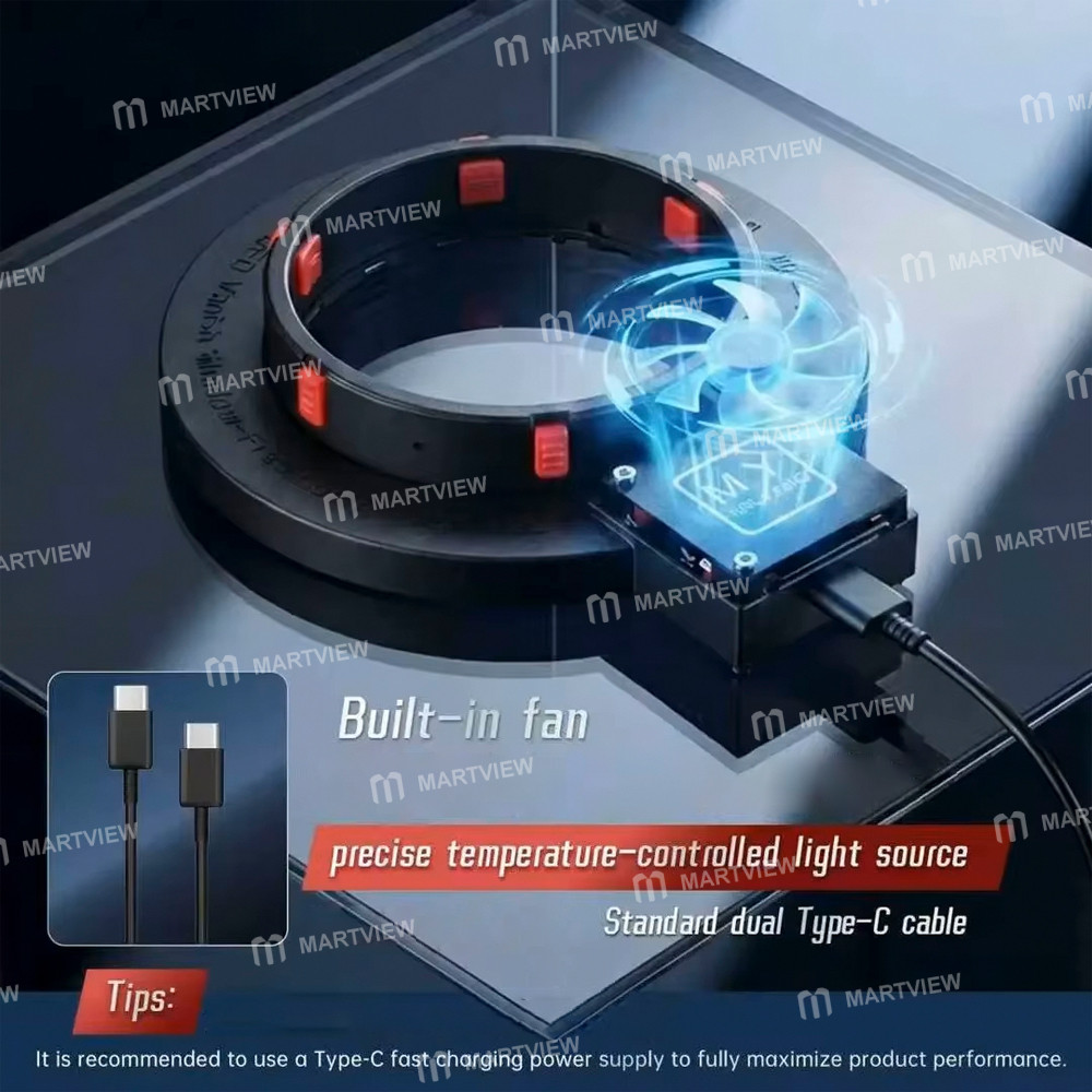 ycs my-f01-9v-2a-microscope-ufo-shaped-shadowless-lamp-built-in-fan-4