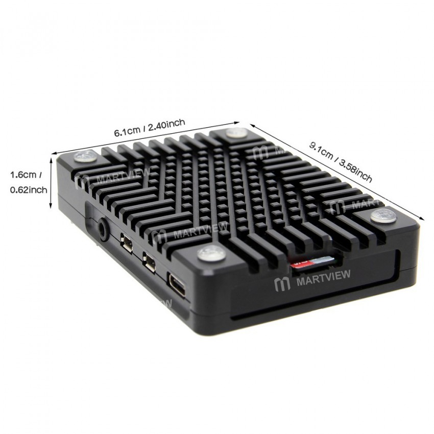 Raspberry Pi 4 Ultra-Thin CNC Aluminum Alloy Cooling Case for Raspberry Pi 4 Model B Only