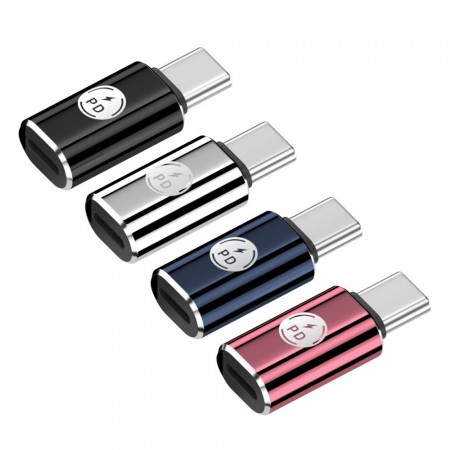 PD 27W Lightning Female to Type-C Male Adapter for iPhone 15 Series / iPad / MacBook - 2Pcs
