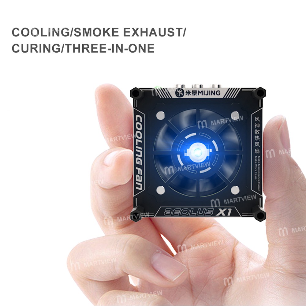 mijing aeolus-x1-rechargeable-3-in-1-uv-curing-smoke-exhaust-cooling-fan-for-pcb-repair-2