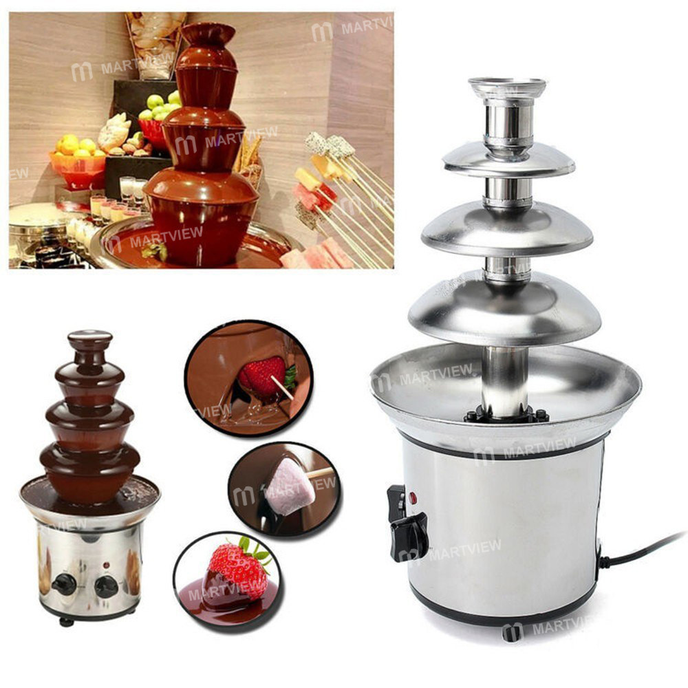 chocolate fountain-4-tier-electric-melting-machine-fondue-pot-set-02