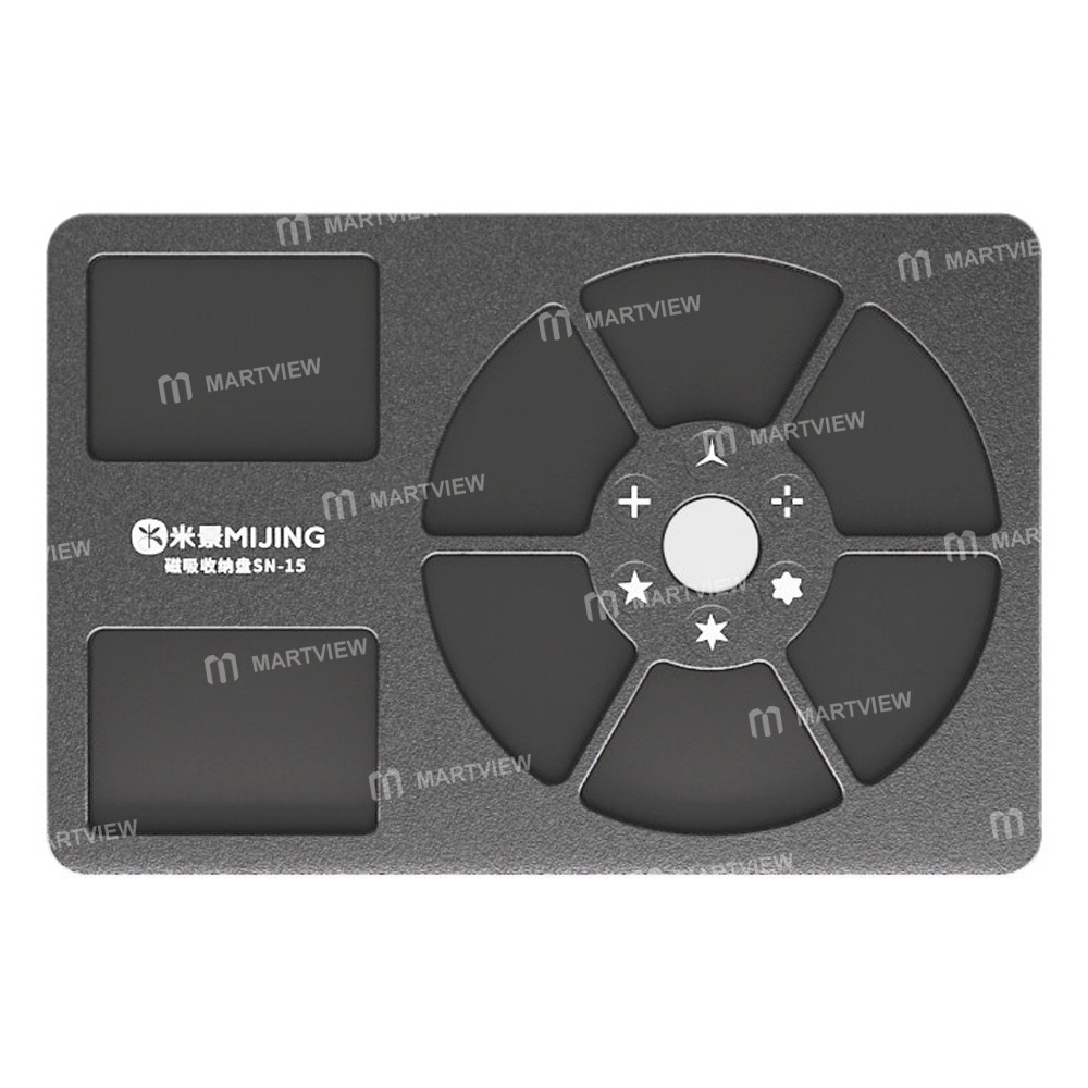 mijing sn15-8-compartment-aluminum-alloy-screw-magnetic-storage-mat-1