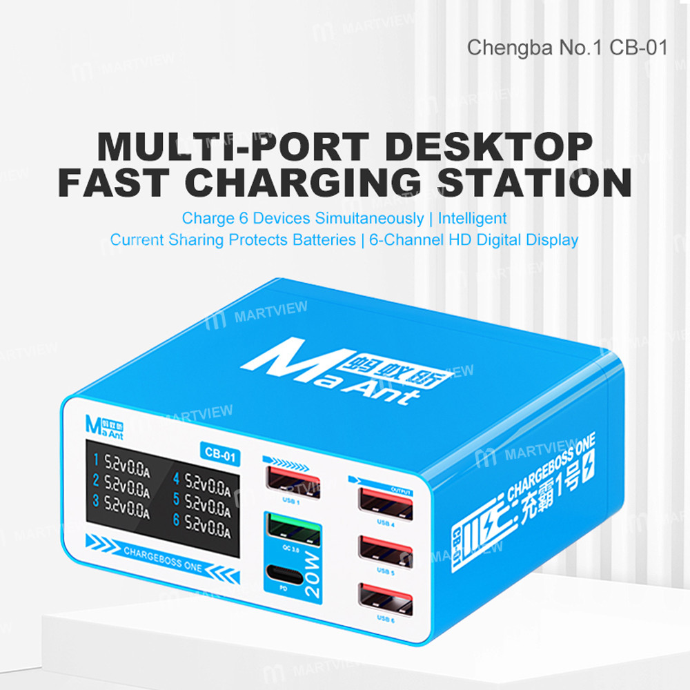 maant cb-01-chengba-no1-multi-port-desktop-mini-pdqc-digital-display-fast-charging-station-2