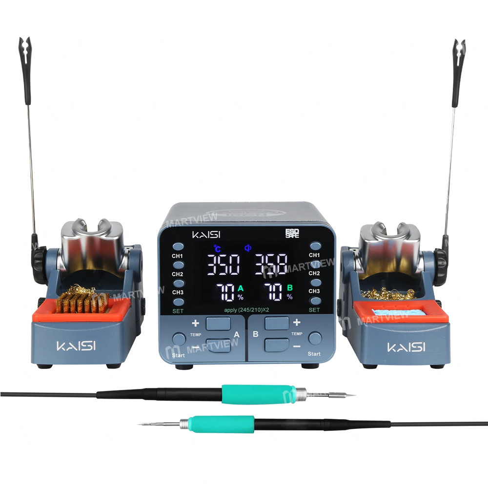 kaisi sd4-t210t245-dual-station-digital-display-soldering-station-for-motherboard-pcb-welding-repair