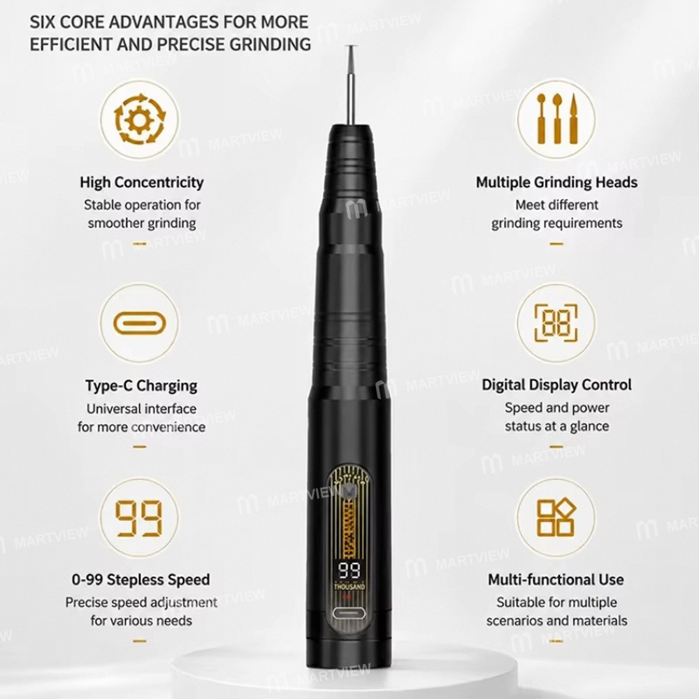 keguan dm200l-stepless-speed-high-efficiency-cutting-grinder-pen-with-7pcs-polishing-head-4