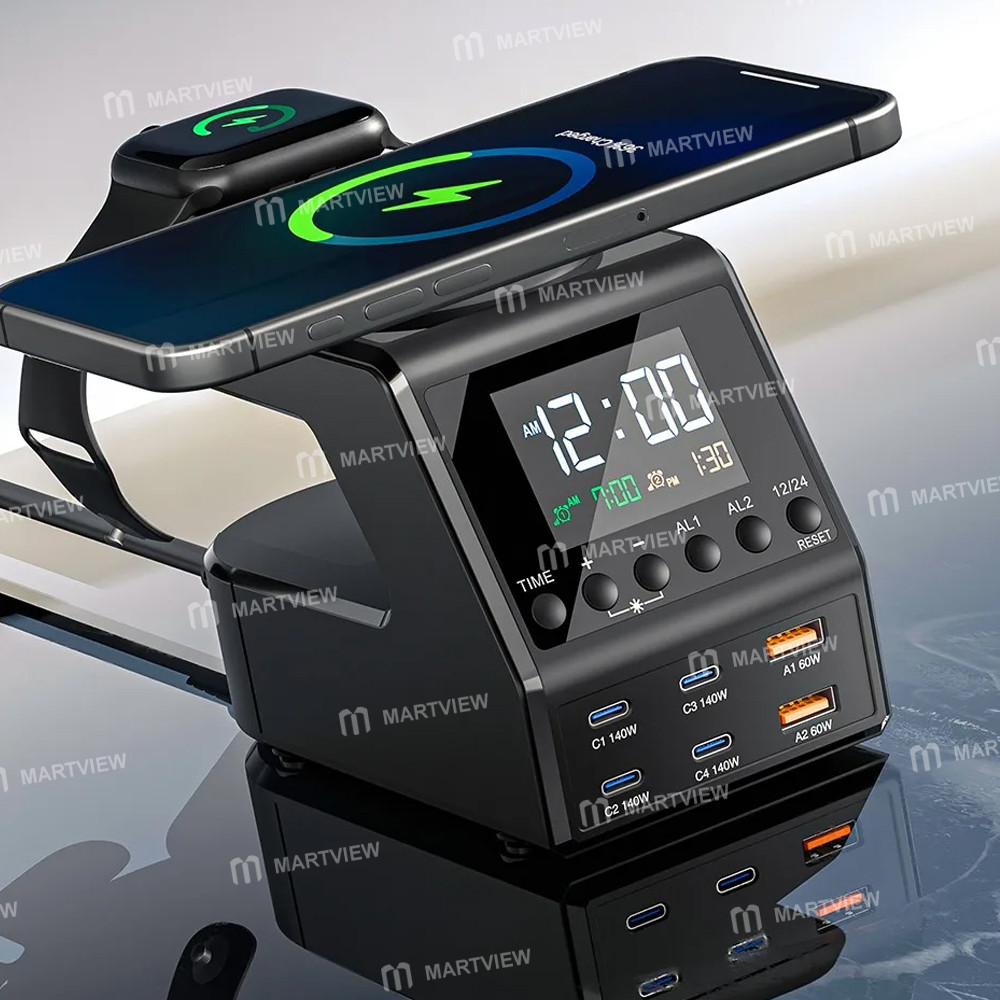 240w 6-port-pdqc-desktop-fast-charging-station-with-clock-display-and-wireless-charging-5