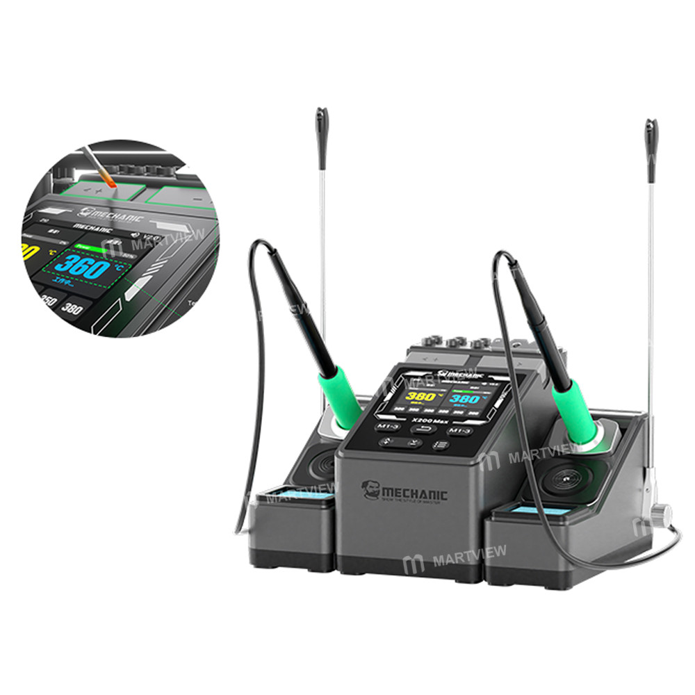 mechanic x200-max-pen-style-smart-temperature-adjustable-dual-station-precision-soldering-station-7