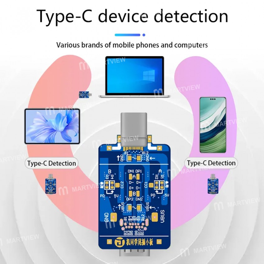 jitongxue bl-804-type-c-interface-tail-insertion-detection-board-for-lock-the-charging-fault-point-1