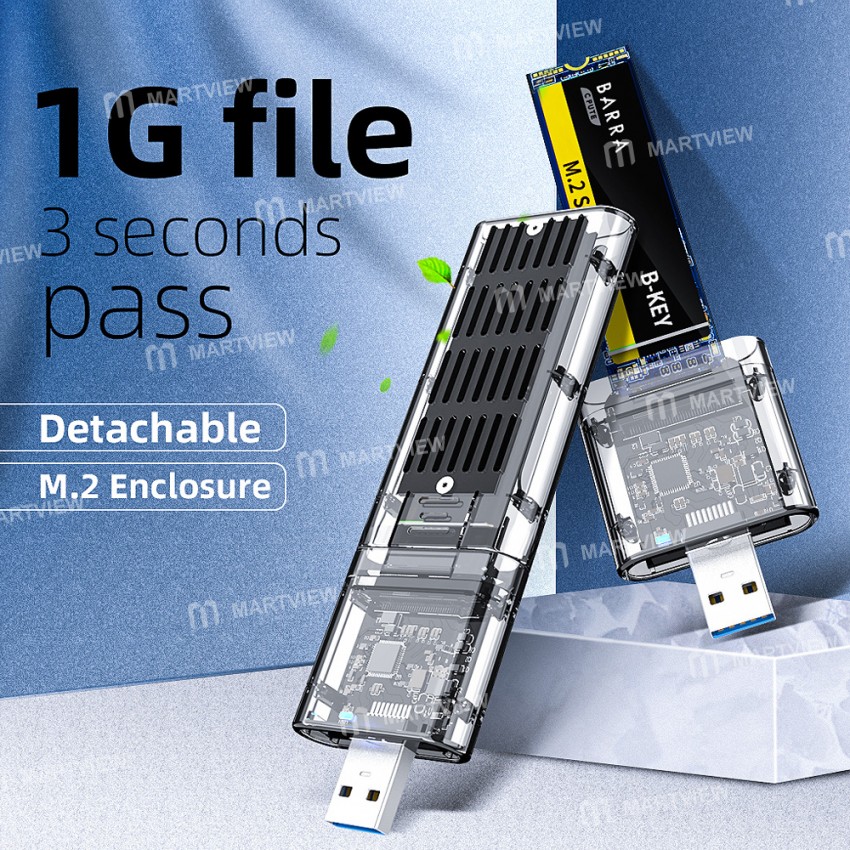 M.2 to Gen1 USB3.0 SATA NGFF Solid State Drive Box Support M.2 SATA Protocol NGFF SSD