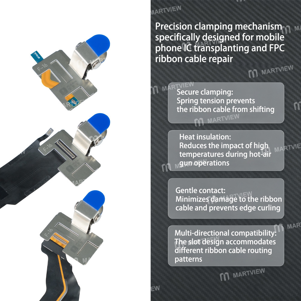 ycs f-16-universal-fpc-cable-fixing-clip-for-lcd-screens-fpc-cable-pcb-soldering-repair-5