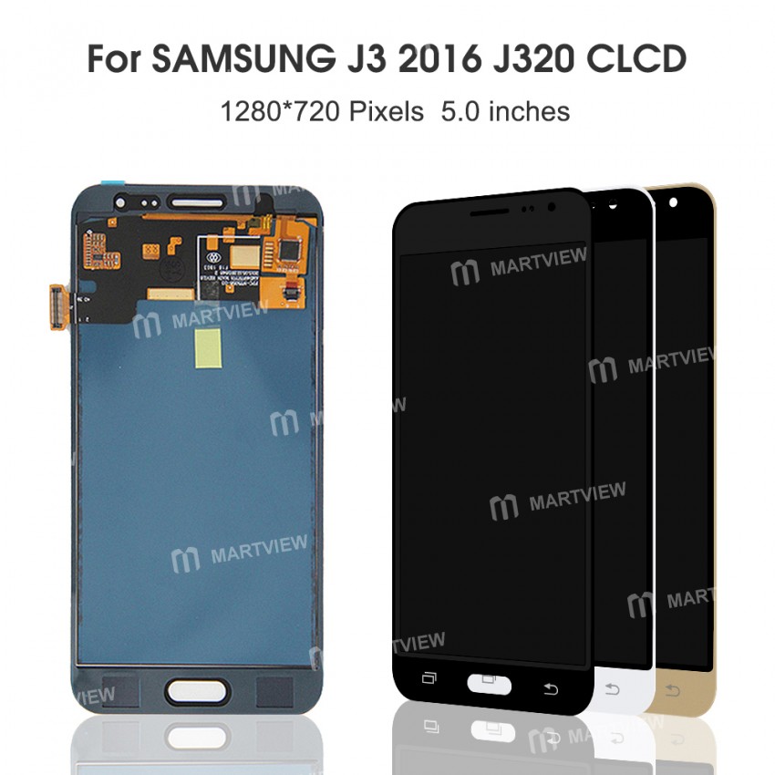 TFT LCD Display Touch Screen Digitizer Assembly Replacement for Samsung Galaxy J3 2016 J320F - White
