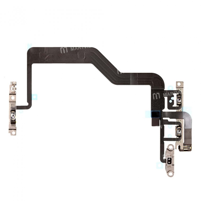 Replacement power button flex cable with metal bracket assembly for iPhone 12 pro