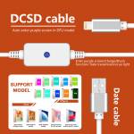 DCSD Serial Cable for iPhone Serial Port Engineering Charger Cable with Light