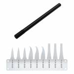 ycs 9g-non-slip-frosted-ultra-light-single-head-carving-knife-handle-with-blades-8