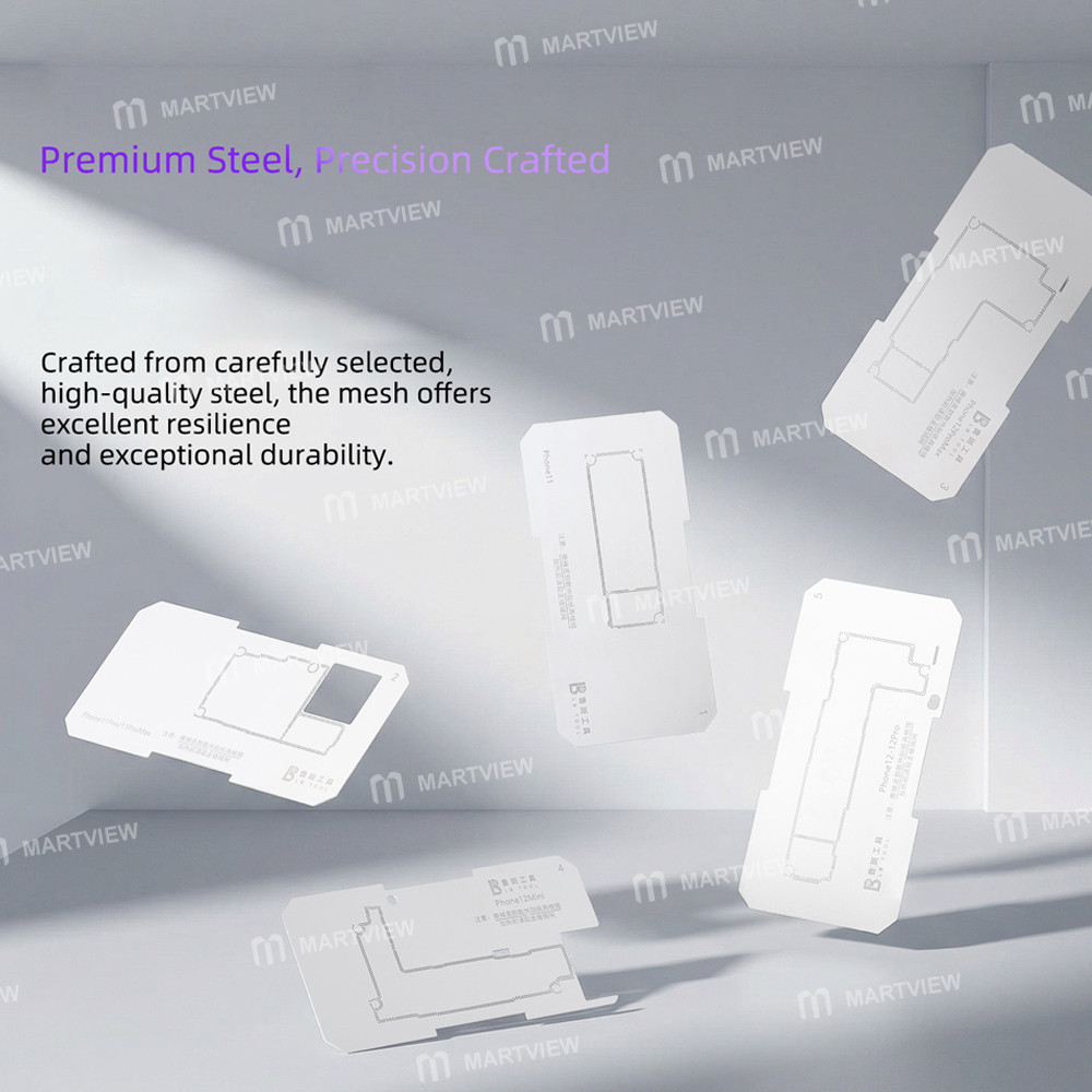 lb tool-f20-max-motherboard-middle-layer-bga-reballing-stencil-tin-plating-platform-for-iphone-11-17