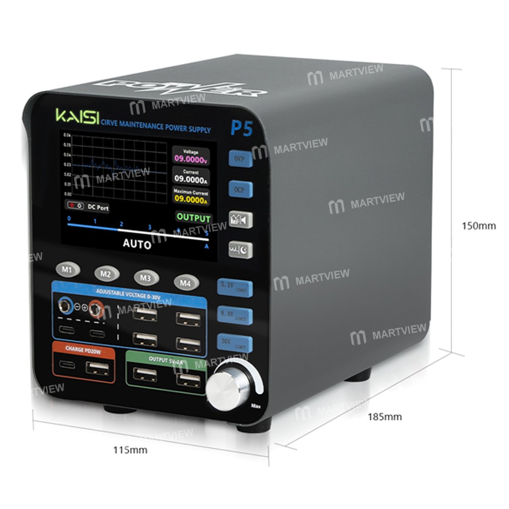 kaisi p5-210w-toroidal-transformer-intelligent-regulated-power-supply-for-mobile-phone-repair-6