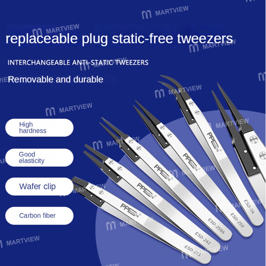 ppd replaceable-plug-esd-static-free-tweezers-for-mobile-phone-repair-2