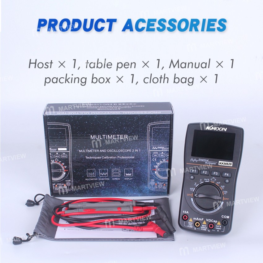 Kkmoon kkm828 2-in-1 Intelligent Graphical Oscilloscope Digital Multimeter with Color Screen for DIY