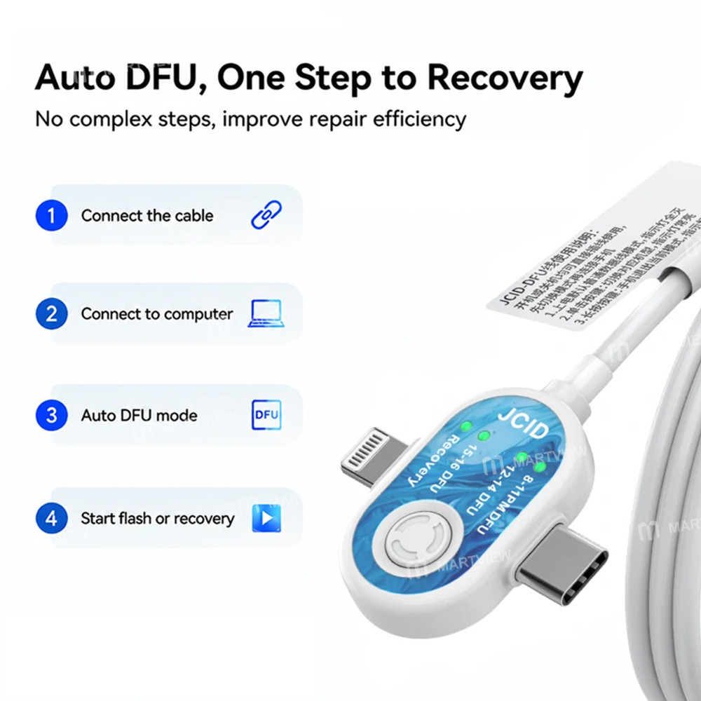 jcid no-dismantling-automatic-dfu-cable-for-iphone-apple-device-system-recovery-workflow-4