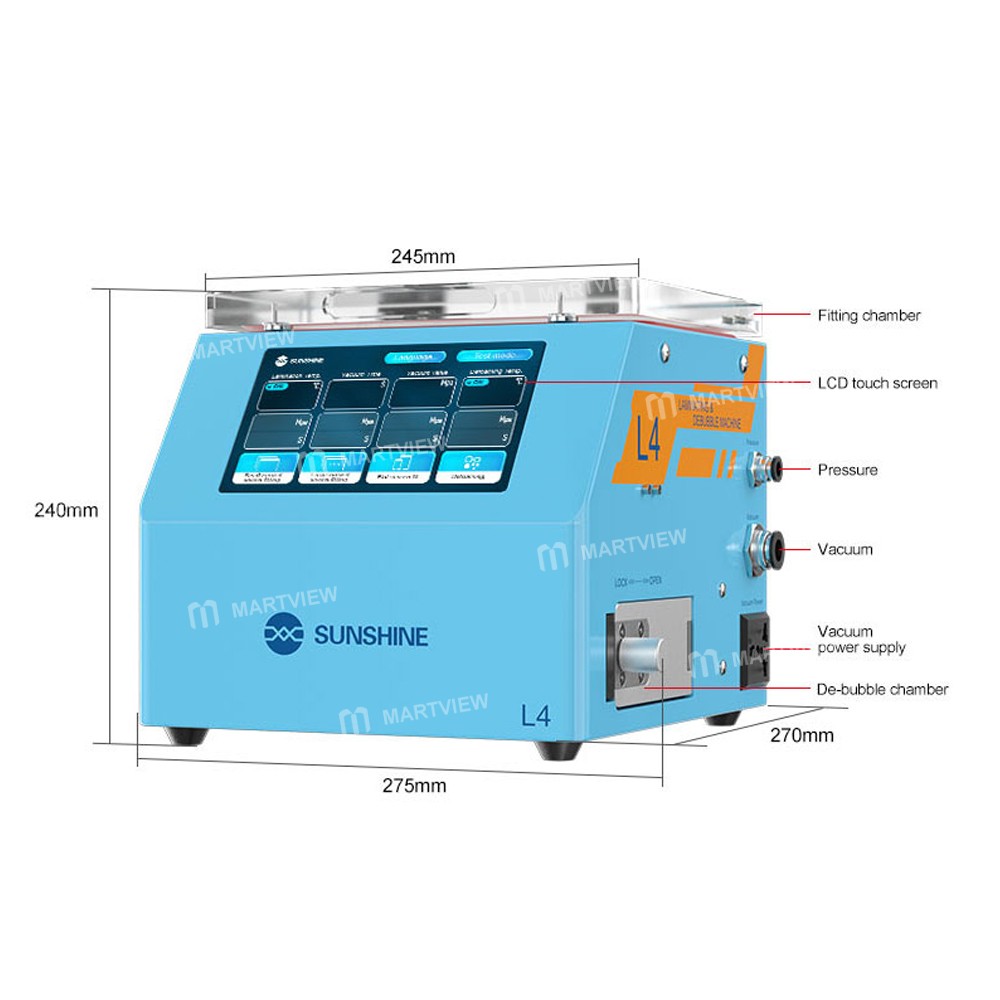sunshine l4-95-inch-lcd-screen-intelligent-laminating-and-de-bubble-machine-for-phones-and-tablets-8