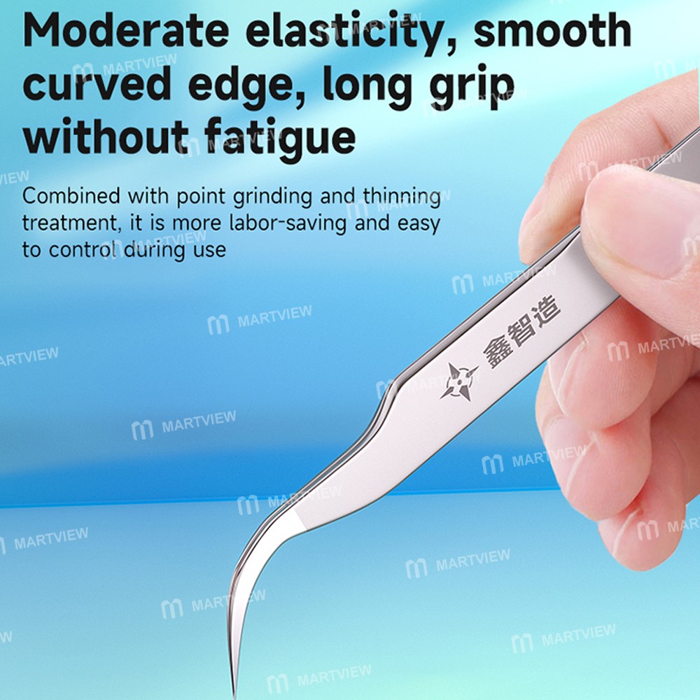 xzz ss-15-weak-magnetic-stainless-steel-super-hard-special-curve-tip-tweezers-9