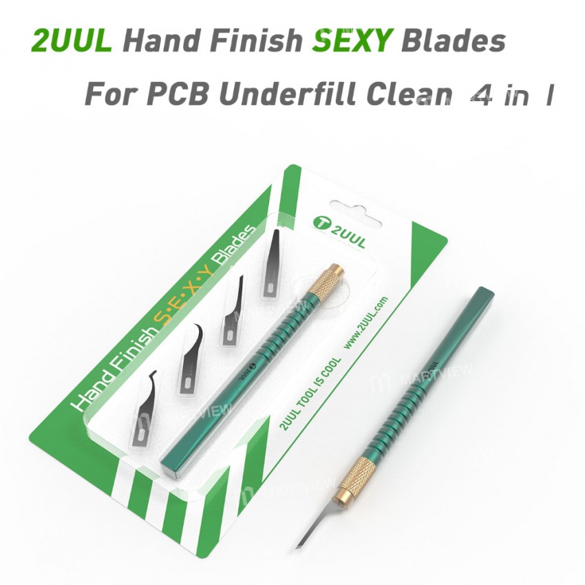 2UUL Hand Finish Sexy SEXY Blades with Handle Set for PCB Mainboard CPU Glue Removal