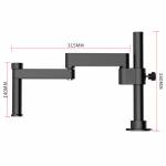 Luowei WCI3 7-50X Column Swing Arm HD Continuous Zoom Microscope