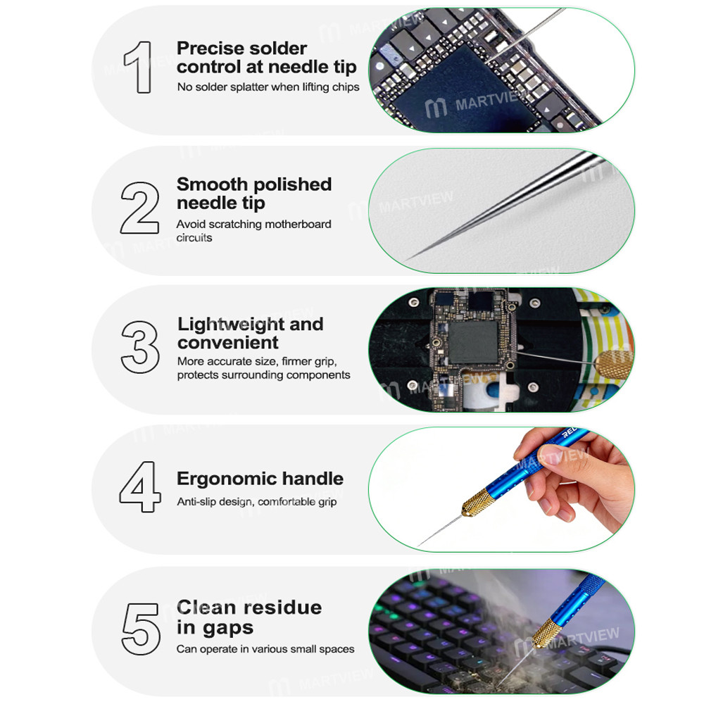 relife tx3-wear-resistant-non-magnetic-precision-chip-pry-needle-kit-for-pcb-repair-5
