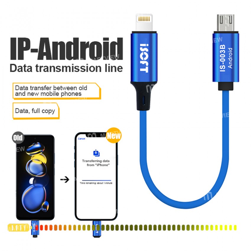 ISOFT IS-003A / B / C Data Transmission Line for iPhone iPad iPod Android Mutual Transmission
