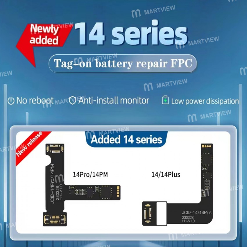 jcid v1se-external-battery-fpc-flex-cable-set-for-iphone-11-to-14pro-max-2