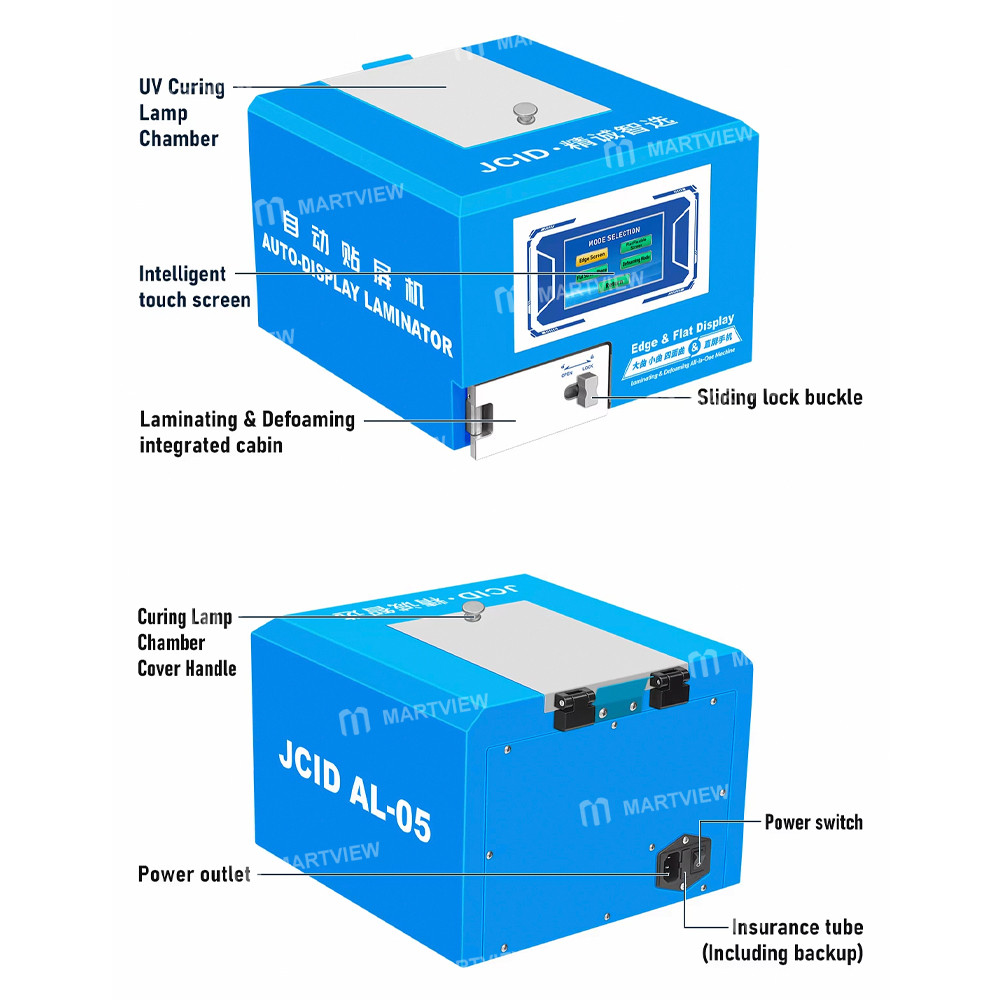 jcid al-05-9-inch-3-in-1-laminating-defoaming--uv-curing-all-in-one-machine-for-edge--flat-screen-13