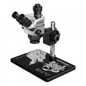 Luowei LW-TR03-B3TV 7-68X Continuous Zoom Trinocular Stereo Microscope with Big Base
