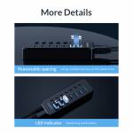 Orico SWU3-7A 7-Port High-speed USB 3.0 Split Control Hub With Power Adapter Support BC1.2 Charging