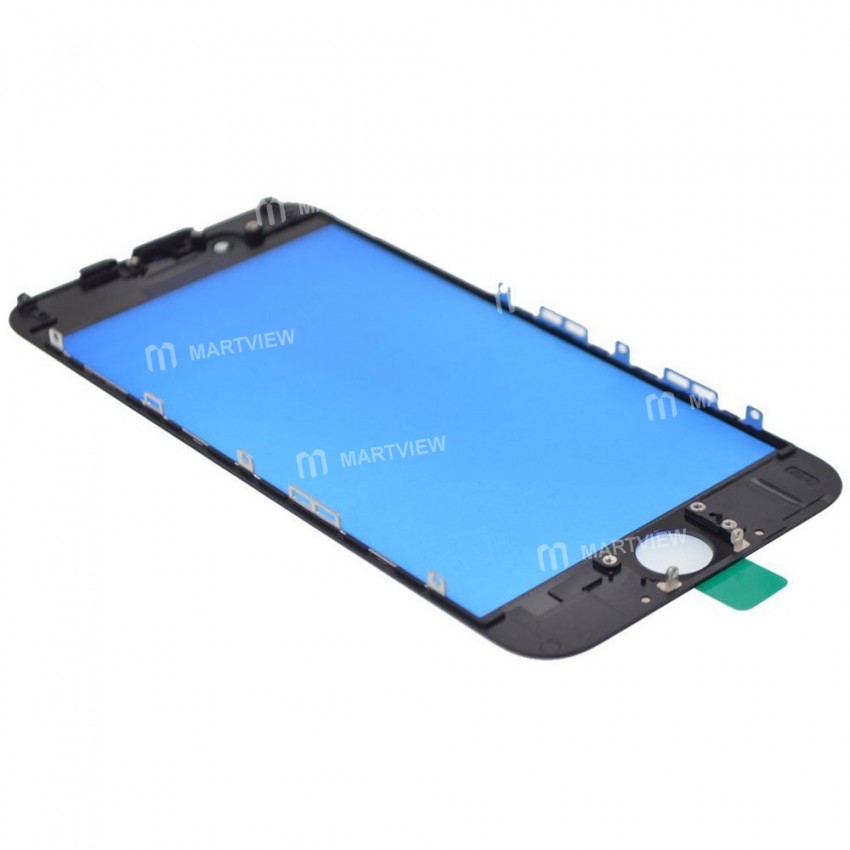 Replacement touch screen digitizer outer glass lens with bezel frame pre assembled for iPhone 6s bla
