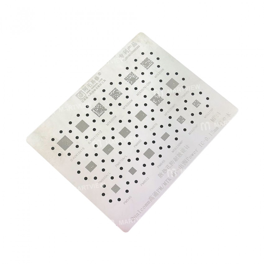 Amaoe MP1 BGA Stencil IC Solder Reballing Tin Net for PM660 PM660A PM670 PM845 PM540 PM640 MT6358W M