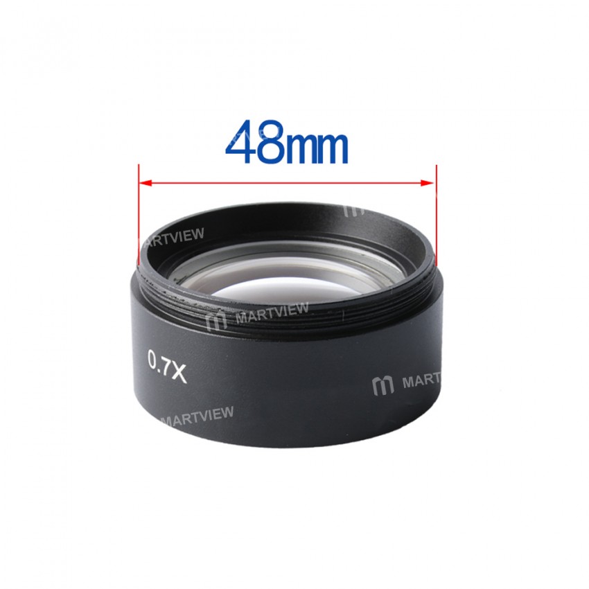 0.7X 48mm Stereo Microscope Barlow Adapter Lens
