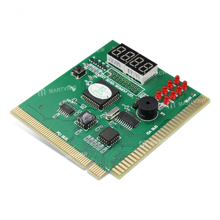 4 Digit LCD Display PC Motherboard Diagnostic Card with LED Indicator for ISA PCI Bus Mainboard