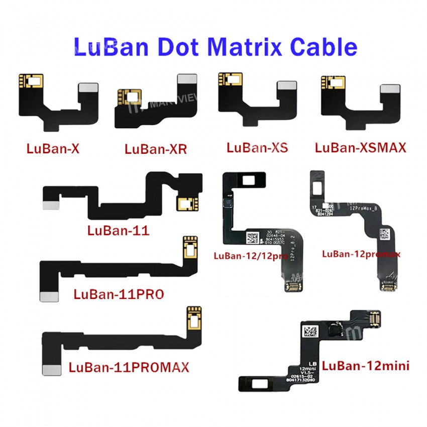 Luban Dot Matrix Cables and iFace Pro Programmer Repair Tool for iPhone X-12 Series Face ID Repair