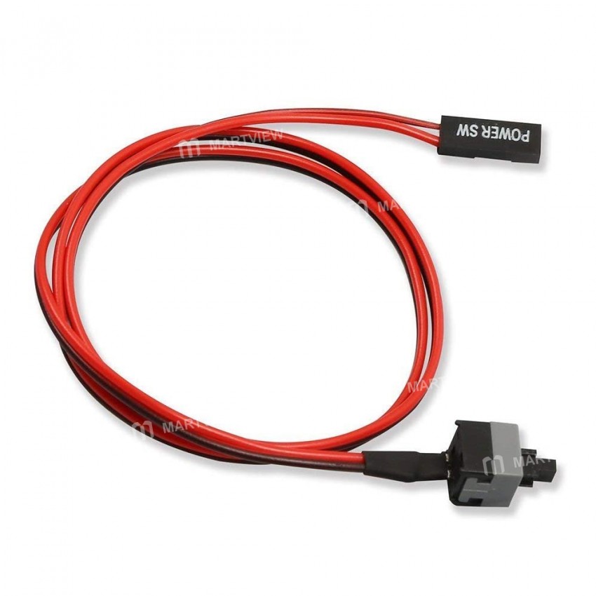 2 Pin 50cm SW PC Power Cable On / Off Push Button Computer Restart Switch Wire