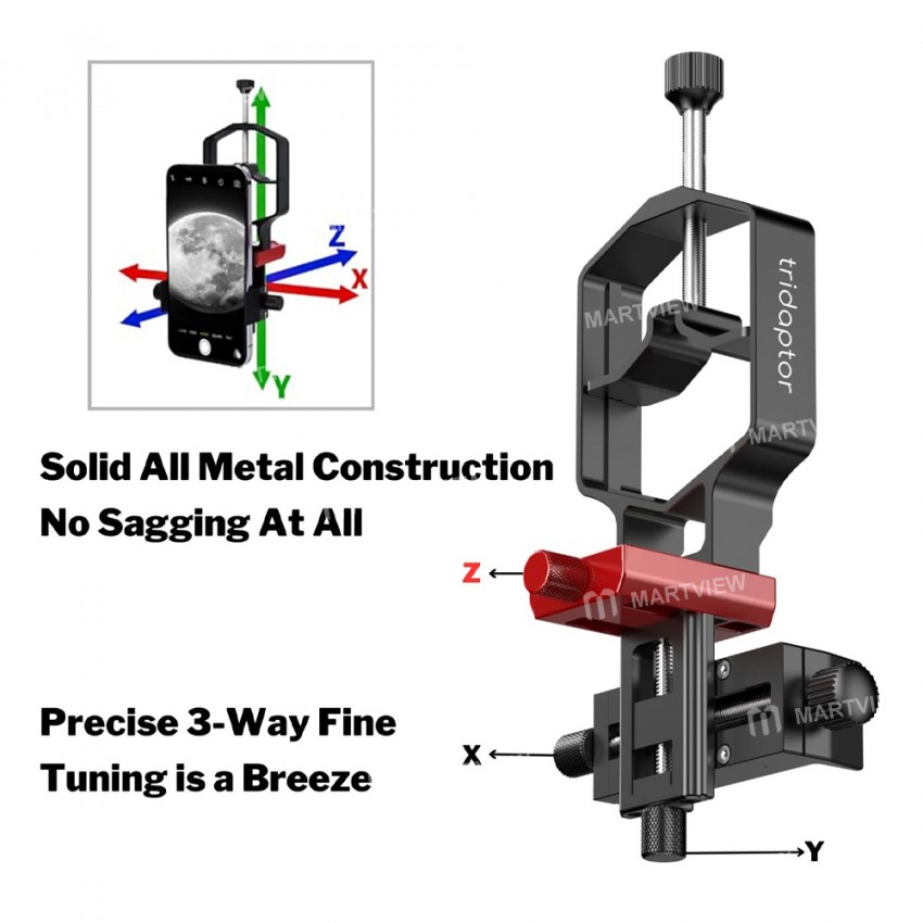 tridaptor xyz-001-3-axis-metal-universal-digi-scoping-phone-holder-8