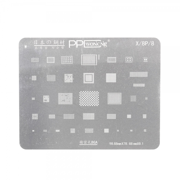 PPD Multi-Function BGA Reballing Stencil Plant Tin Steel Net for iPhone X / 8 / 8 Plus