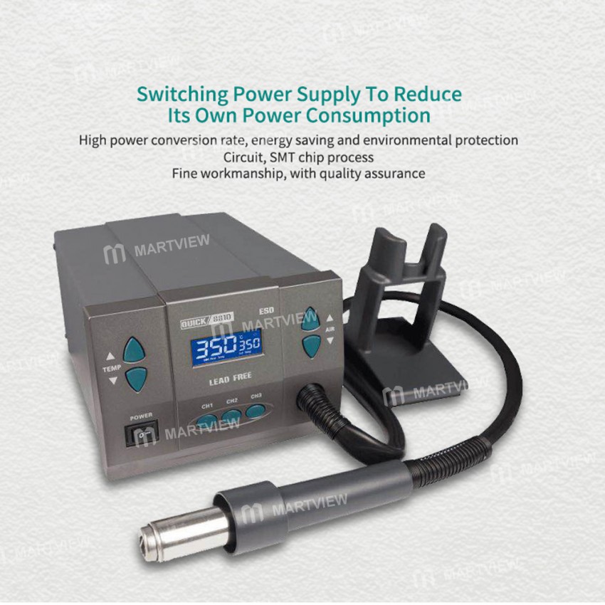 Quick 881D LED Display Hot Air Rework Station Lead-free Soldering Station