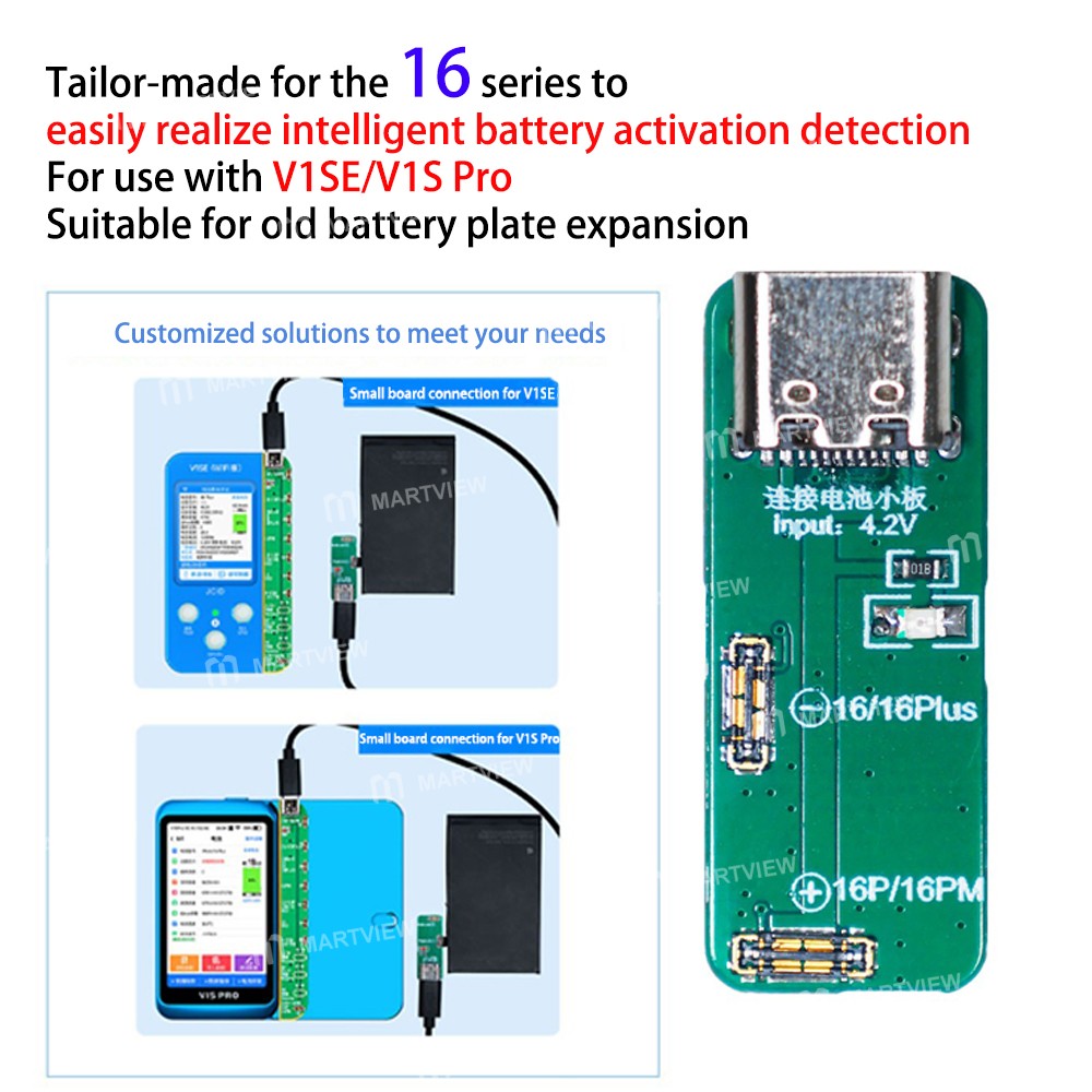 jcid v1se-v1s-pro-battery-rw-adaptor-battery-expansion-small-plate-iphone-8-to-16pm-2