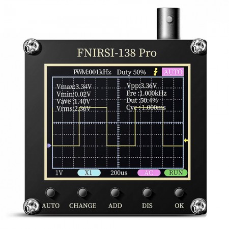 Fnirsi-138 Pro Portable Mini Digital Oscilloscope for Instructional Maintenance