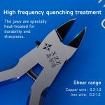 xzz a05-industrial-grade-chrome-vanadium-steel-slanting-nose-cutting-pliers-2