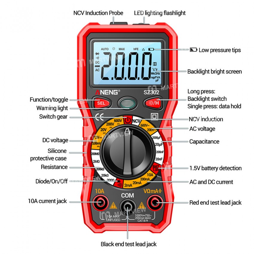 aneng sz302-handhold-auto-rang-intelligent-digital-multimeter-with-ncv-7
