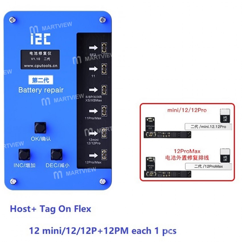i2C Battery Flex Cable Repair Programmer for iPhone 11&12 Series Battery Data Copy Encryption Error