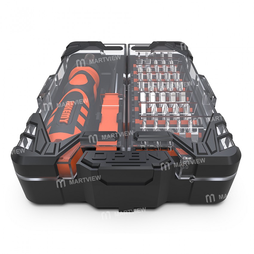 JAKEMY JM-6124 48-in-1 Multifunctional Precision Labor-saving Ratchet Handle Screwdriver Set
