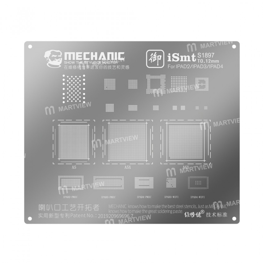 Mechanic iSmt Horn Design Universal BGA Plant Stencil Net for iPad 2 / 3 / 4